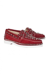 Замшевые топсайдеры Yacht Spikes Woman Flat Crosta Christian Louboutin