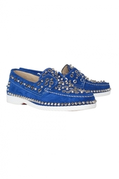 Замшевые топсайдеры Yacht Spikes Woman Flat Crosta Christian Louboutin