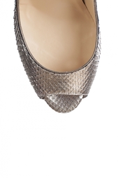 Туфли из кожи питона Lady Peep 150 Python Cosmo Christian Louboutin