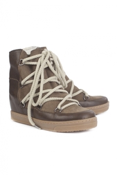 Ботинки из замши и дубленой кожи Isabel Marant