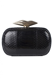 Клатч из кожи змеи Flirty Minaudiere Snake Diane von Furstenberg