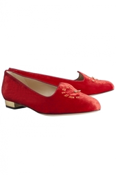 Бархатные слиперы Fashionably Late Charlotte Olympia