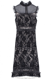 Платье из вискозы и шелка Erdem