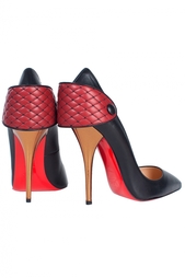 Кожаные туфли Huguetta Pump 120 Nappa/Nappa Brode/Specc Christian Louboutin