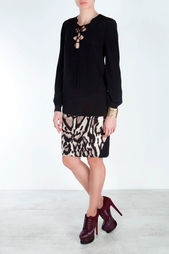 Шерстяная юбка Mae Mikado Diane von Furstenberg
