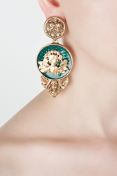 Клипсы с кристаллами Oscar de la Renta