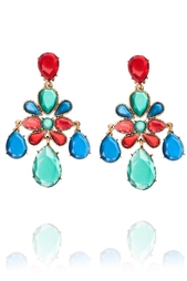 Клипсы с кристаллами Oscar de la Renta