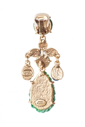 Клипсы с кристаллами Oscar de la Renta
