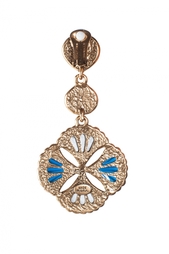 Клипсы с кристаллами Oscar de la Renta