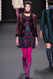 Платье из искусственной шерсти Anna Sui Vintage