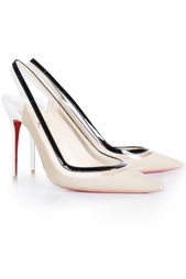 Туфли из кожи и пластика Paulina Sling 100 Christian Louboutin