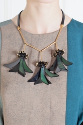 Колье из кожи и пластика Marni