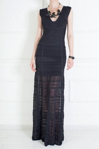 herve leger черное платье в пол. Смотреть фото herve leger черное платье в пол. Смотреть картинку herve leger черное платье в пол. Картинка про herve leger черное платье в пол. Фото herve leger черное платье в пол