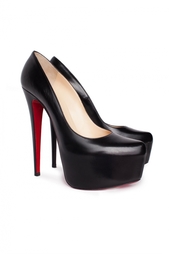 Черные Кожаные туфли Daffodile на большой платформе Christian Louboutin