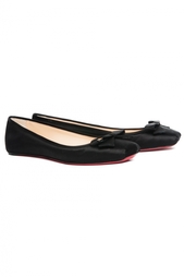 Шелковые балетки Boudoir Flat Satin Christian Louboutin