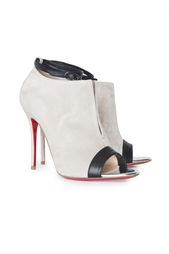Ботильоны с открытым носом Diptic 100 Veau Velours/Specchio Toe Christian Louboutin