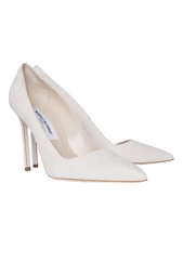 Замшевые бежевые лодочки BBSuede Manolo Blahnik