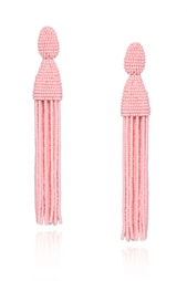 Серьги из латуни и бисера Oscar de la Renta