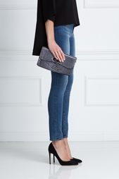 Кожаный клатч Riviera clutch python armure Christian Louboutin