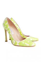 Кожаные лодочки Oscar de la Renta