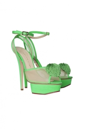 Атласные босоножки Pomeline Charlotte Olympia