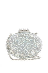 Клатч Мina clutch suede burma/strass Christian Louboutin