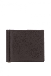 Кожаный зажим для купюр Gucci