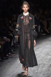 Пальто из шерсти и кашемира с вышивкой и перьями страуса Valentino