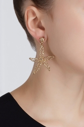 Позолоченные серьги Oscar de la Renta