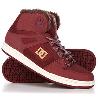 Кеды кроссовки утепленные женские DC Shoes Rebound High Maroon