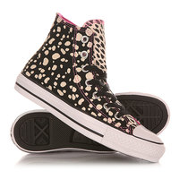 Кеды кроссовки высокие женские Converse Chuck Taylor All Star Black/Parchm