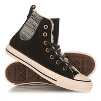 Кеды кроссовки утепленные женские Converse Chuck Taylor All Star Chelsee Hi Black/Natural
