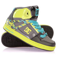 Кеды кроссовки высокие детские DC Rebound Se Youth Shoe Black/Lime