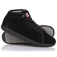 Кеды кроссовки высокие Quiksilver Cove Mid Black Black Grey