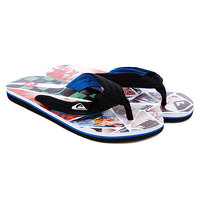 Шлепанцы Quiksilver Layback Print Black/White/Blue