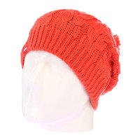 Шапка с помпоном Quiksilver Planter Beanie Mandarin Red