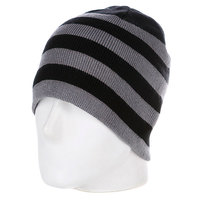 Шапка Urban Classics 2 Stripe Beanie Black/Grey