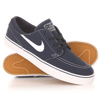 Кеды кроссовки низкие Nike SB Zoom Stefan Janoski Cnvs Obsidian/White/Gum/Light Brown