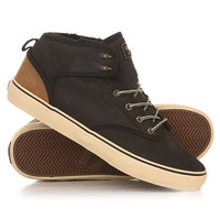 Кеды кроссовки утепленные Globe Motley Mid Fur Black/Golden Brown