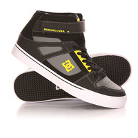 Кеды кроссовки высокие детские DC Spartan High Ev B Shoe Black/Yellow