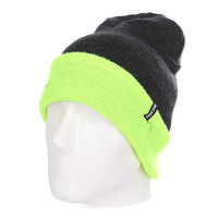 Шапка TrueSpin Neon 2 Tone Roll Up Dark-Grey Lime