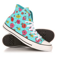 Кеды кроссовки высокие женские Converse Chuck Taylor All Star Peacock/Multi