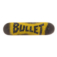 Дека для скейтборда для скейтборда Bullet S6 Sprayed Black 30.7 x 7.8 (19.8 см)