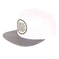 Бейсболка с прямым козырьком Converse 6 Panel Flat Brim Snapback White/Grey