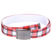 Ремень Dickies Milford Belt Racing White/Canvas/Red