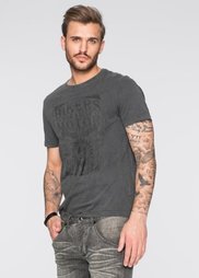 Футболка Slim Fit (серый) Bonprix
