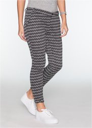 Узорчатые брюки (черный/белый с узором) Bonprix
