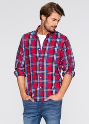 Клетчатая рубашка Regular Fit с длинным рукавом (красный в клетку) Bonprix