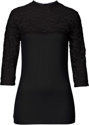 Кружевная футболка (нежно-розовый) Bonprix