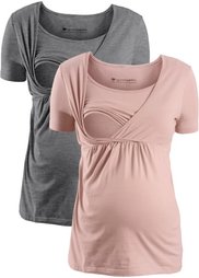 Для будущих мам: футболка с функцией кормления (черный/белый) Bonprix